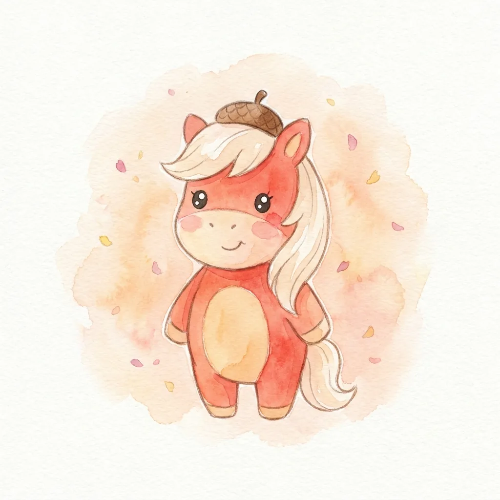 병오일주 붉은 말 일러스트