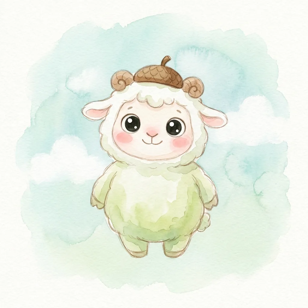 을미일주 푸른 양 일러스트